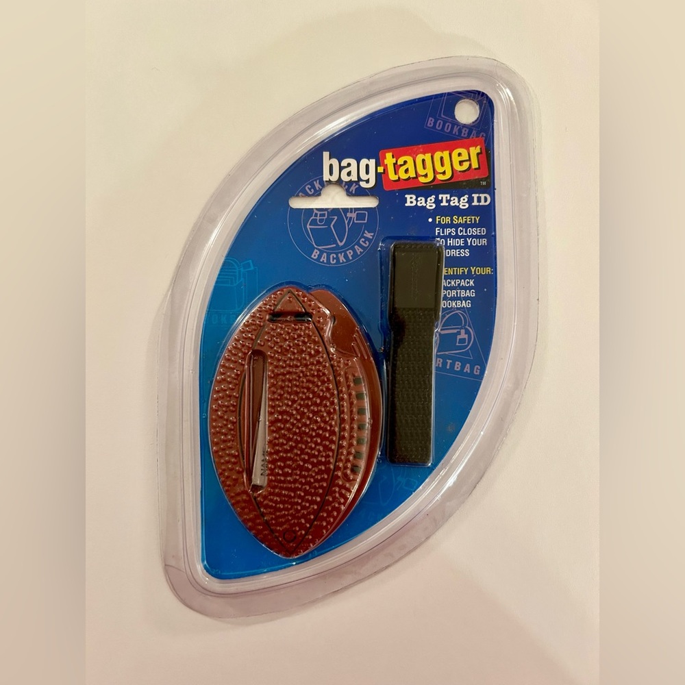 Vintage 1995 football luggage tag bag ID backpack tag